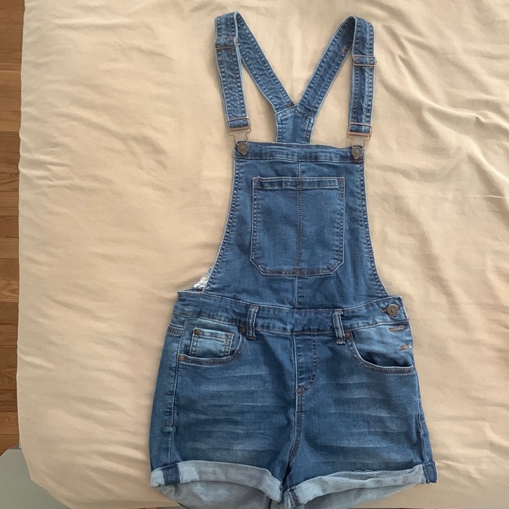 Jean short overalls